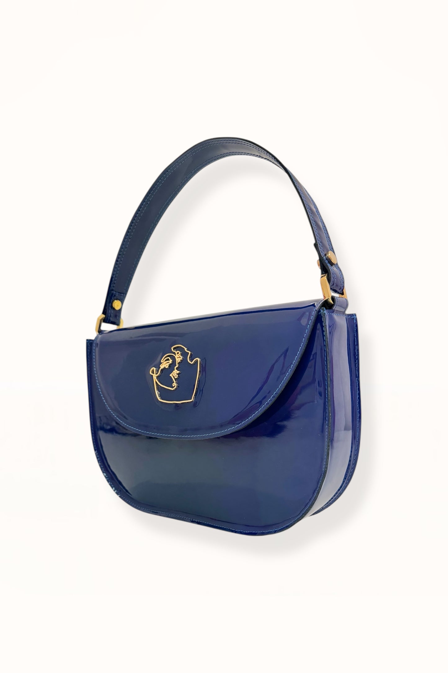 AUDREY BAG - MIDNIGHT BLUE PATENT LEATHER