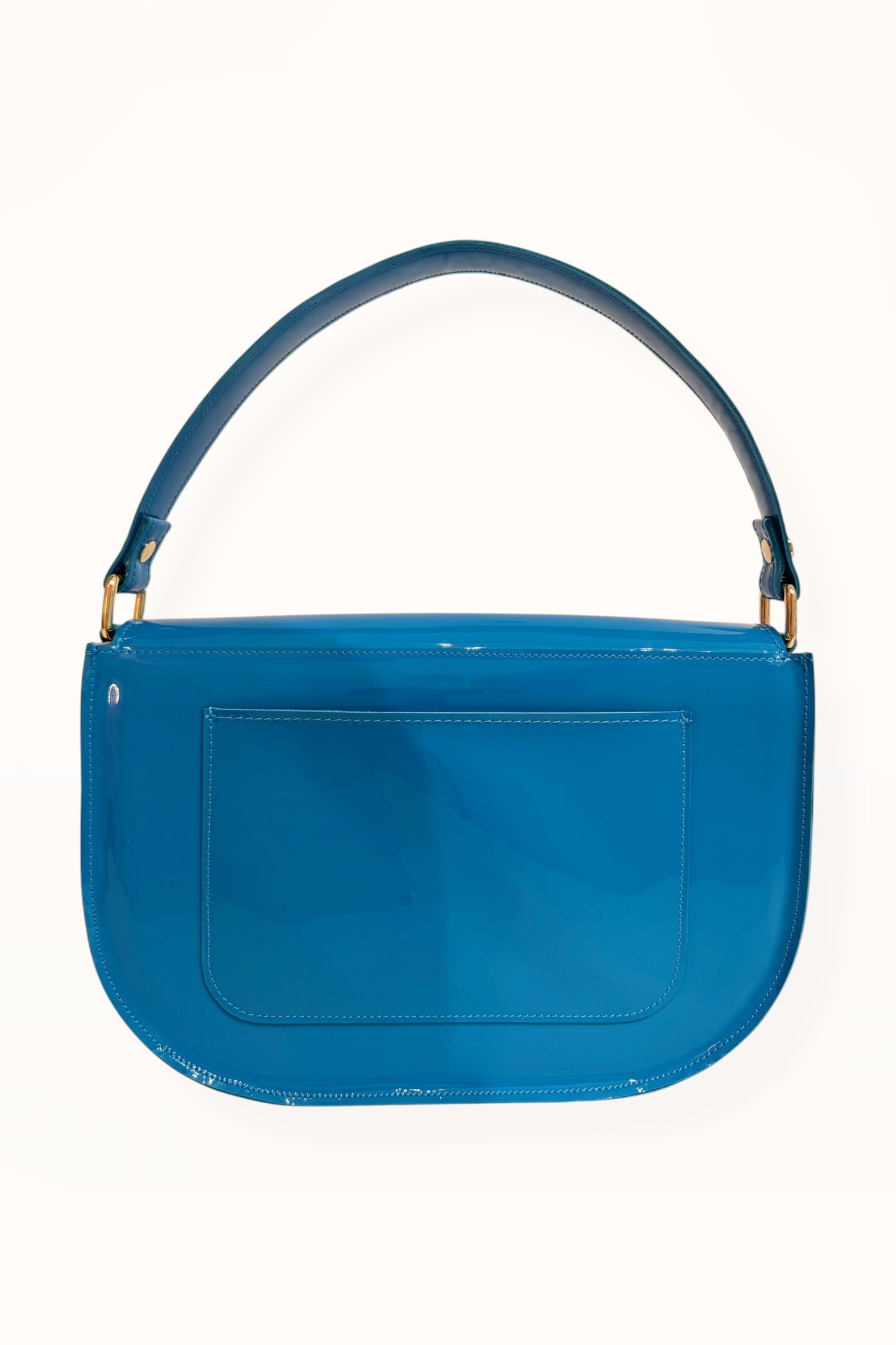 AUDREY BAG - BRIGHT BLUE PATENT LEATHER