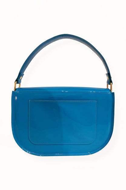 AUDREY BAG - BRIGHT BLUE PATENT LEATHER