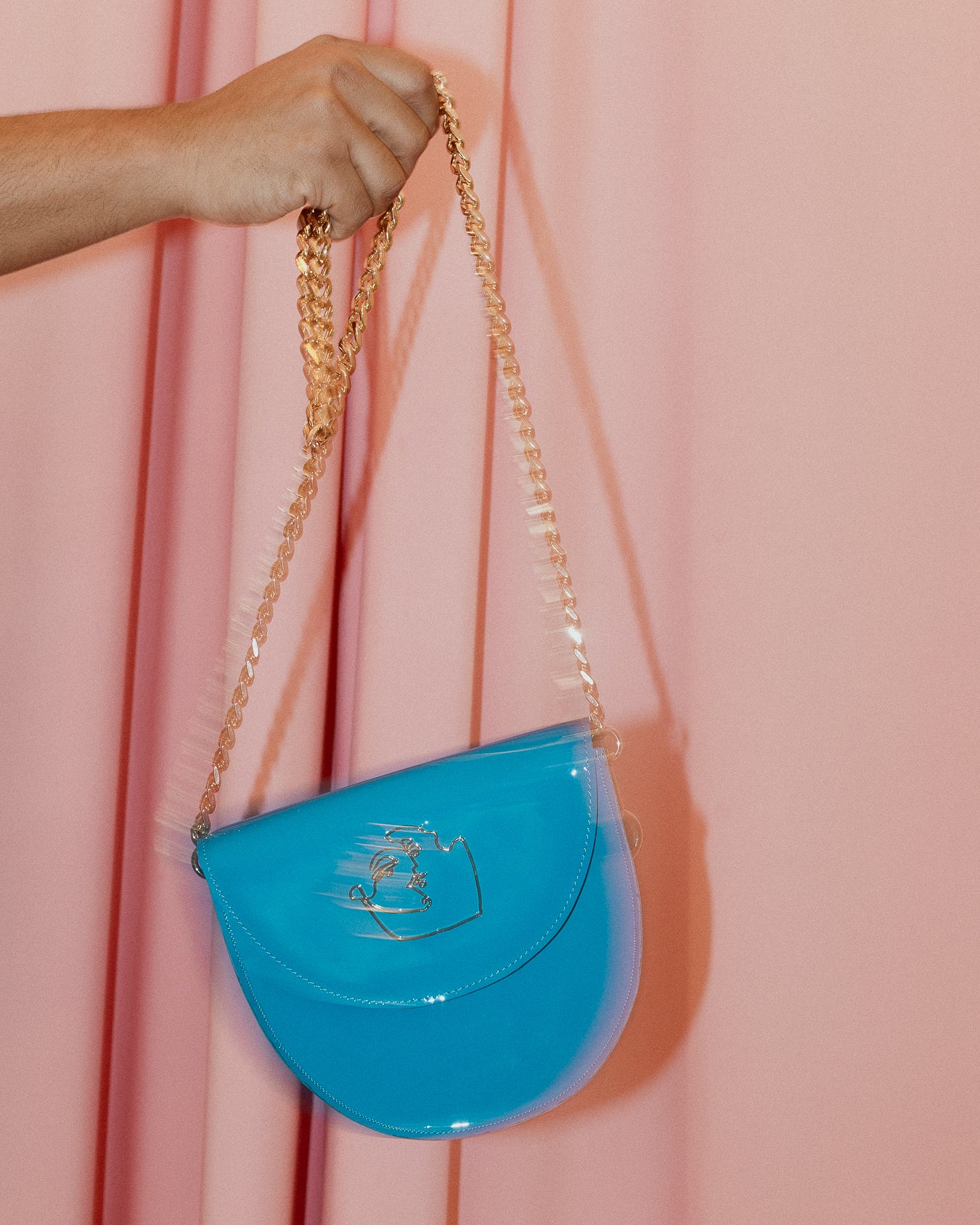 DORIS BAG - BRIGHT BLUE PATENT LEATHER