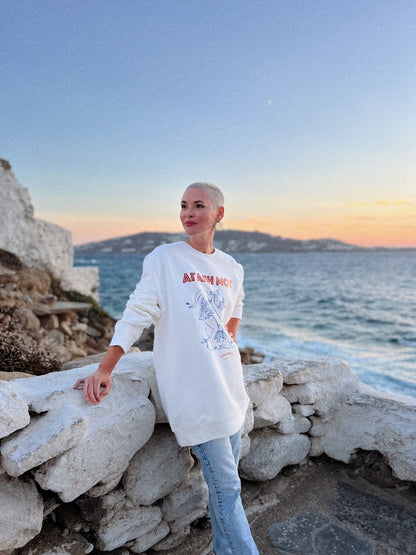 “AGAPI MOU” SWEATER | WHITE