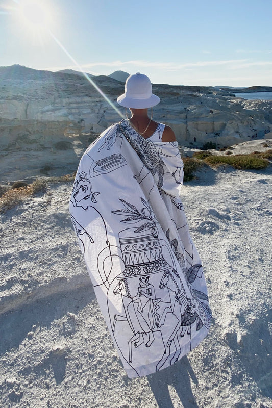 Special Pre-Order |  CAFTAN - ALFA PRINT |  BLACK & WHITE