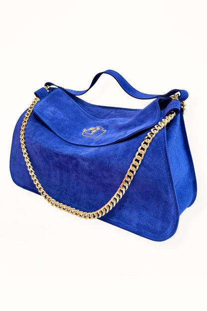 MARINA BAG - ROYAL BLUE SUEDE LEATHER