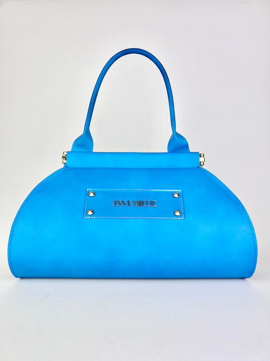 Sample Sale - ANA “S” BAG | BLUE SMOOTH LEATHER