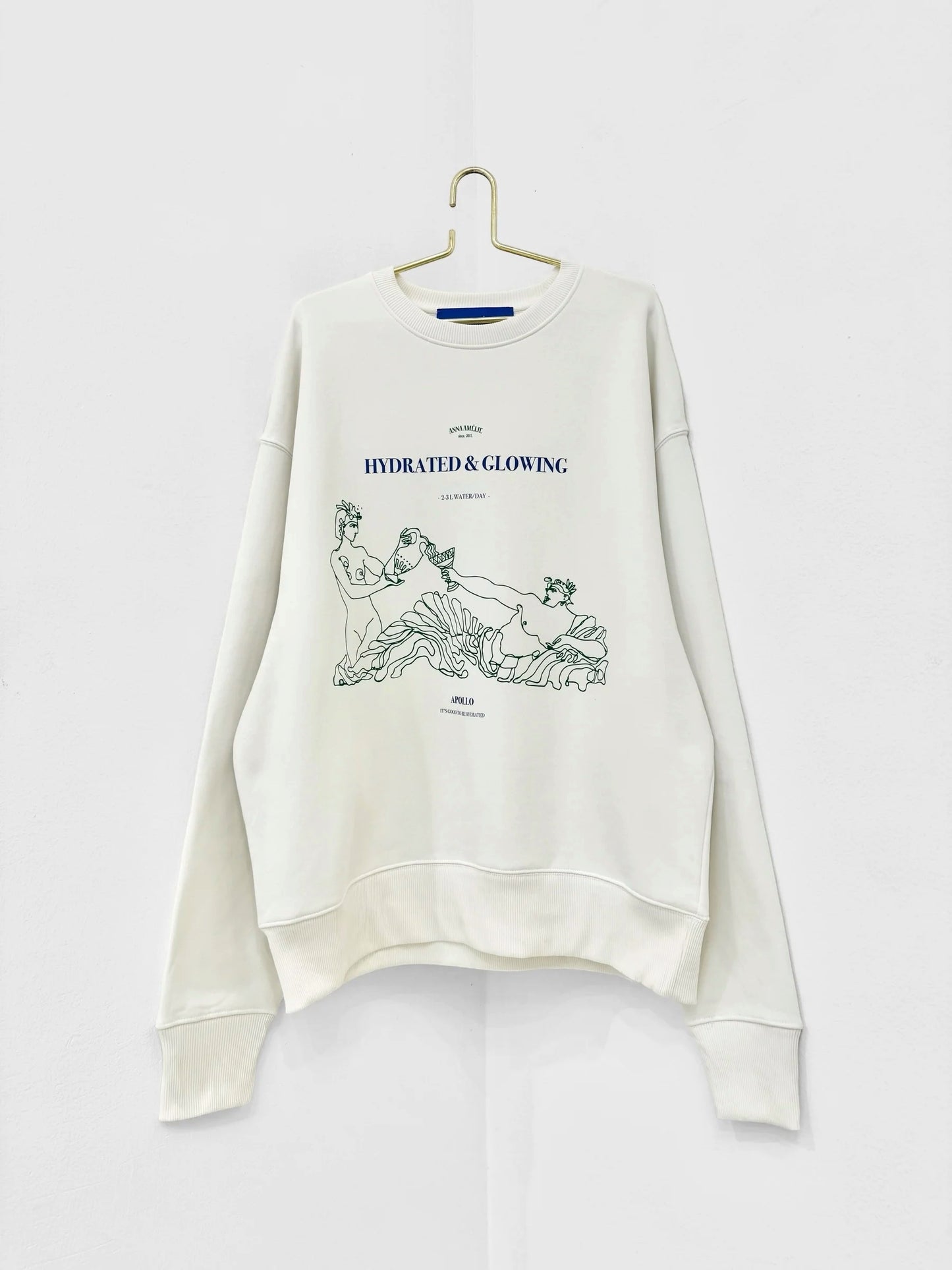 “HYDRATED & GLOWING” SWEATER | WHITE