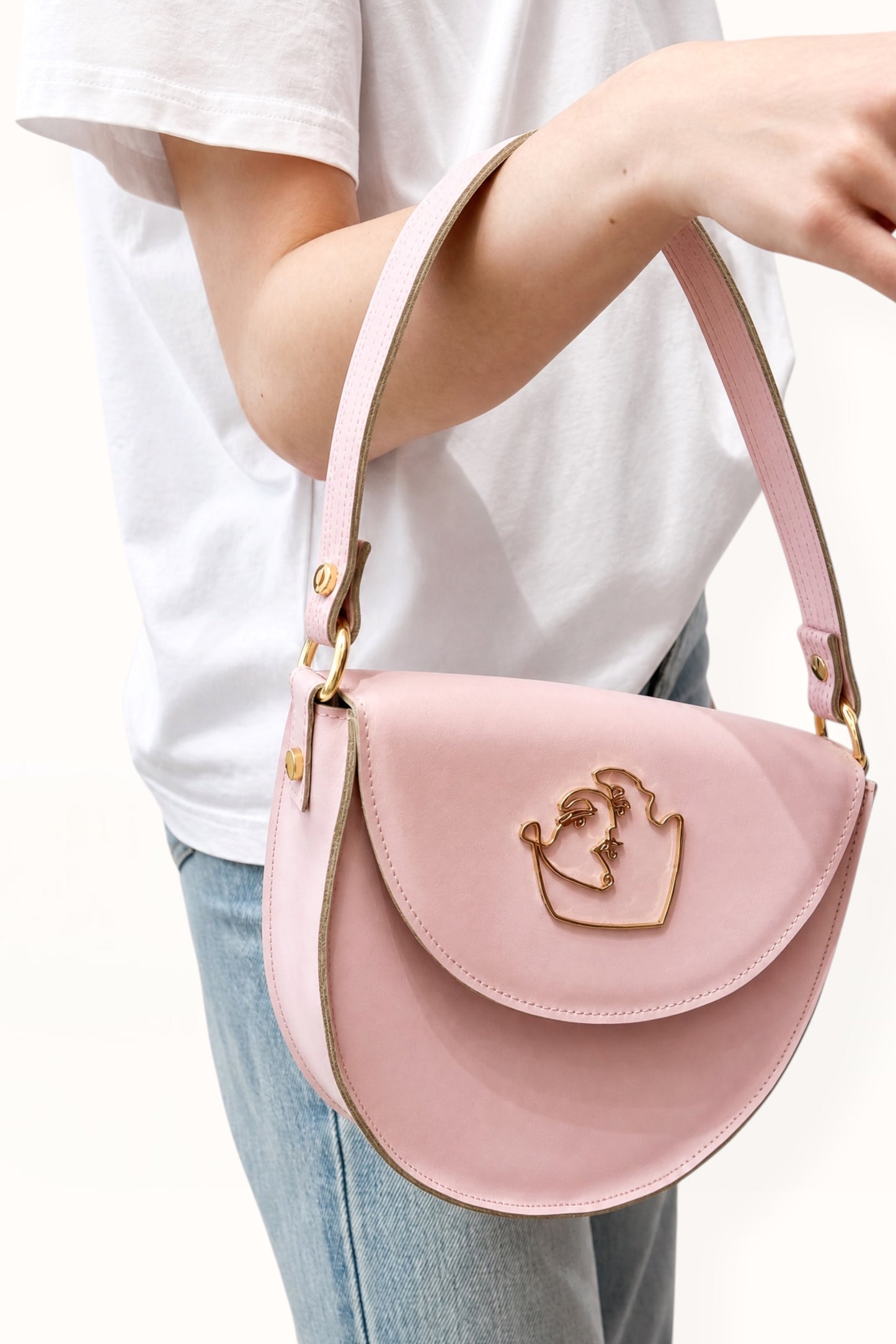 DEMI BAG - SOFT PINK SMOOTH LEATHER