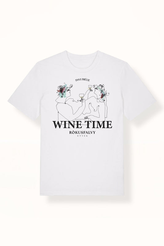 “WINE TIME” CLASSIC T-SHIRT | RÓKUSFALVY x ANNA AMÉLIE