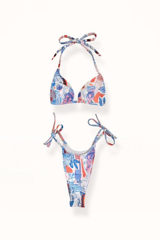 THEA BIKINI  - “BEST OF GREECE” PRINT | MULTICOLOR
