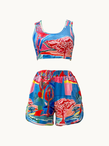VELVET SHORTS - “PACIFIST PRINT” | WATERCOLOR