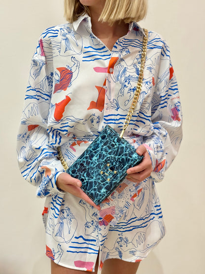 ARIAN BAG - POOL PHOTO PATENT LEATHER