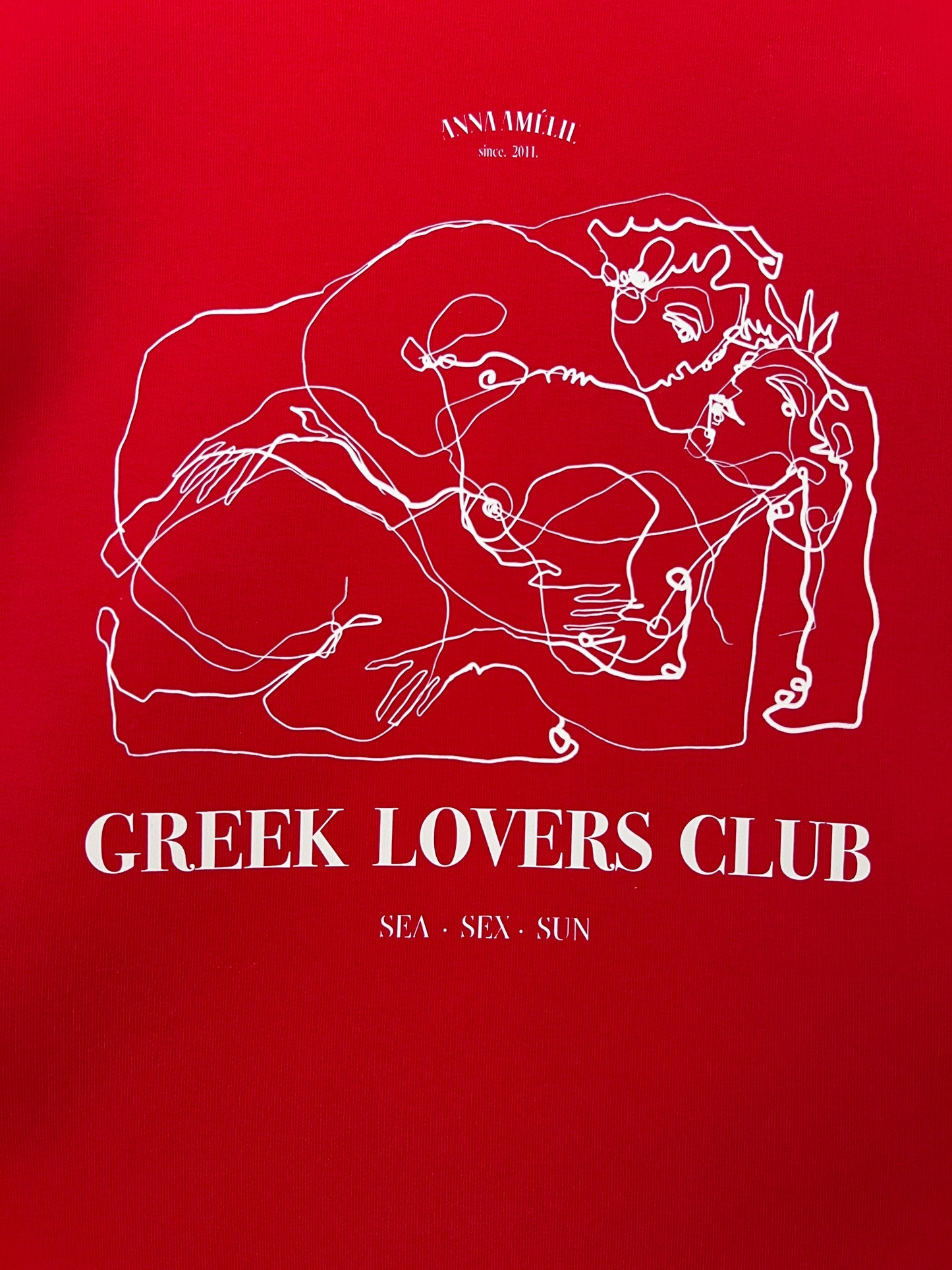 CHRYSOS SWEATER - “GREEK LOVERS CLUB” | RED