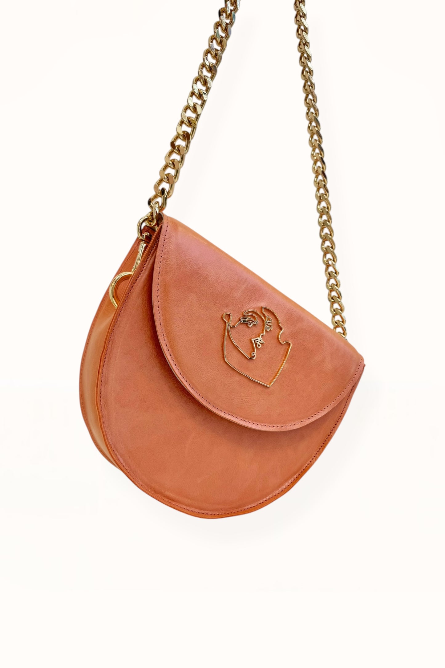 DORIS BAG - IRIDESCENT SALMON LEATHER