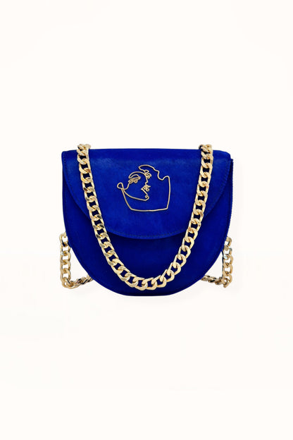 DORIS BAG - ROYAL BLUE HORSEHAIR LEATHER
