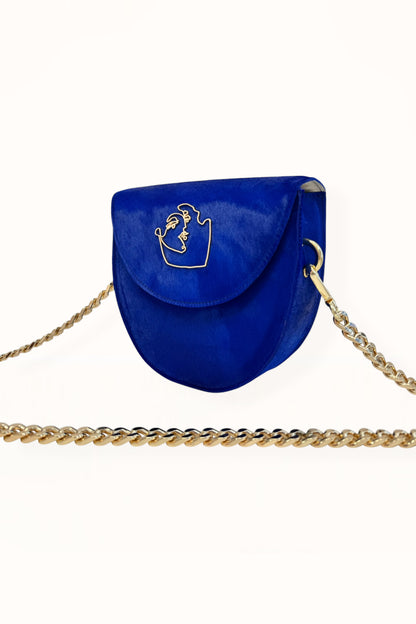 DORIS BAG - ROYAL BLUE HORSEHAIR LEATHER