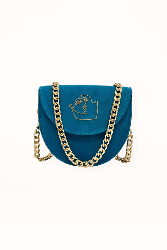 DORIS BAG - SKY BLUE SUEDE LEATHER