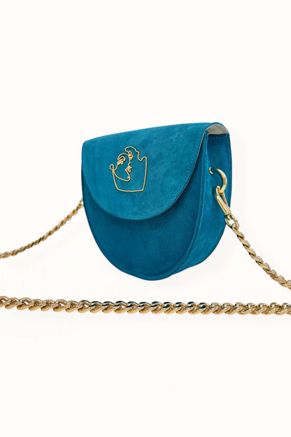 DORIS BAG - SKY BLUE SUEDE LEATHER