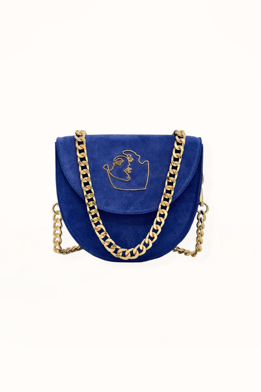 DORIS BAG - ROYAL BLUE SUEDE LEATHER