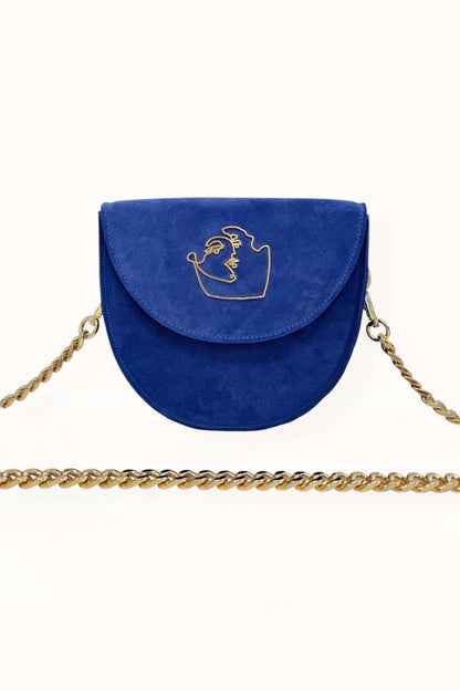 DORIS BAG - ROYAL BLUE SUEDE LEATHER