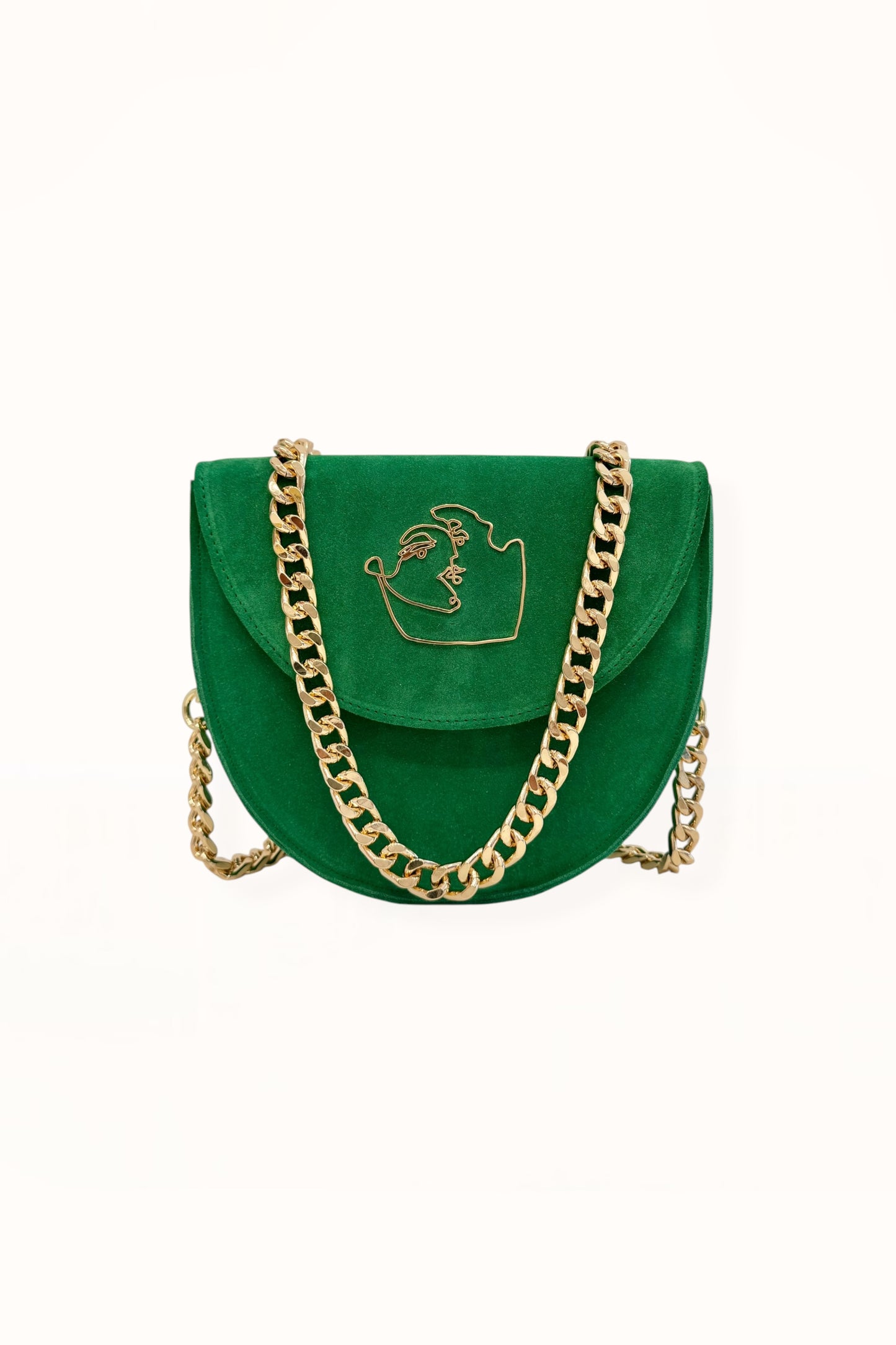 DORIS BAG - KELLY GREEN SUEDE LEATHER