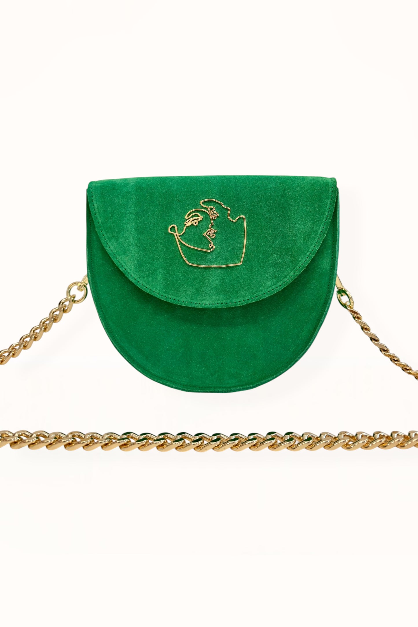 DORIS BAG - KELLY GREEN SUEDE LEATHER