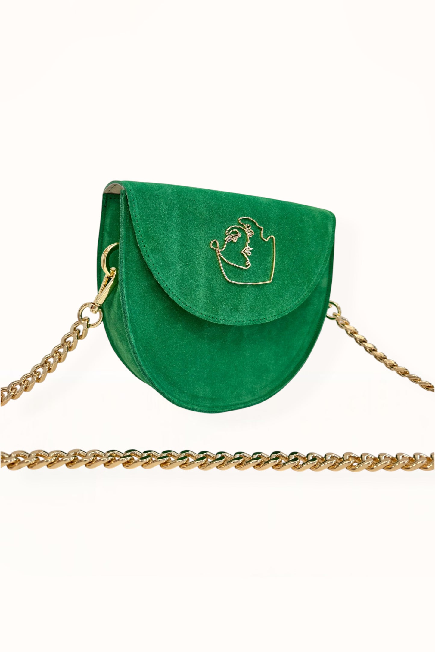 DORIS BAG - KELLY GREEN SUEDE LEATHER