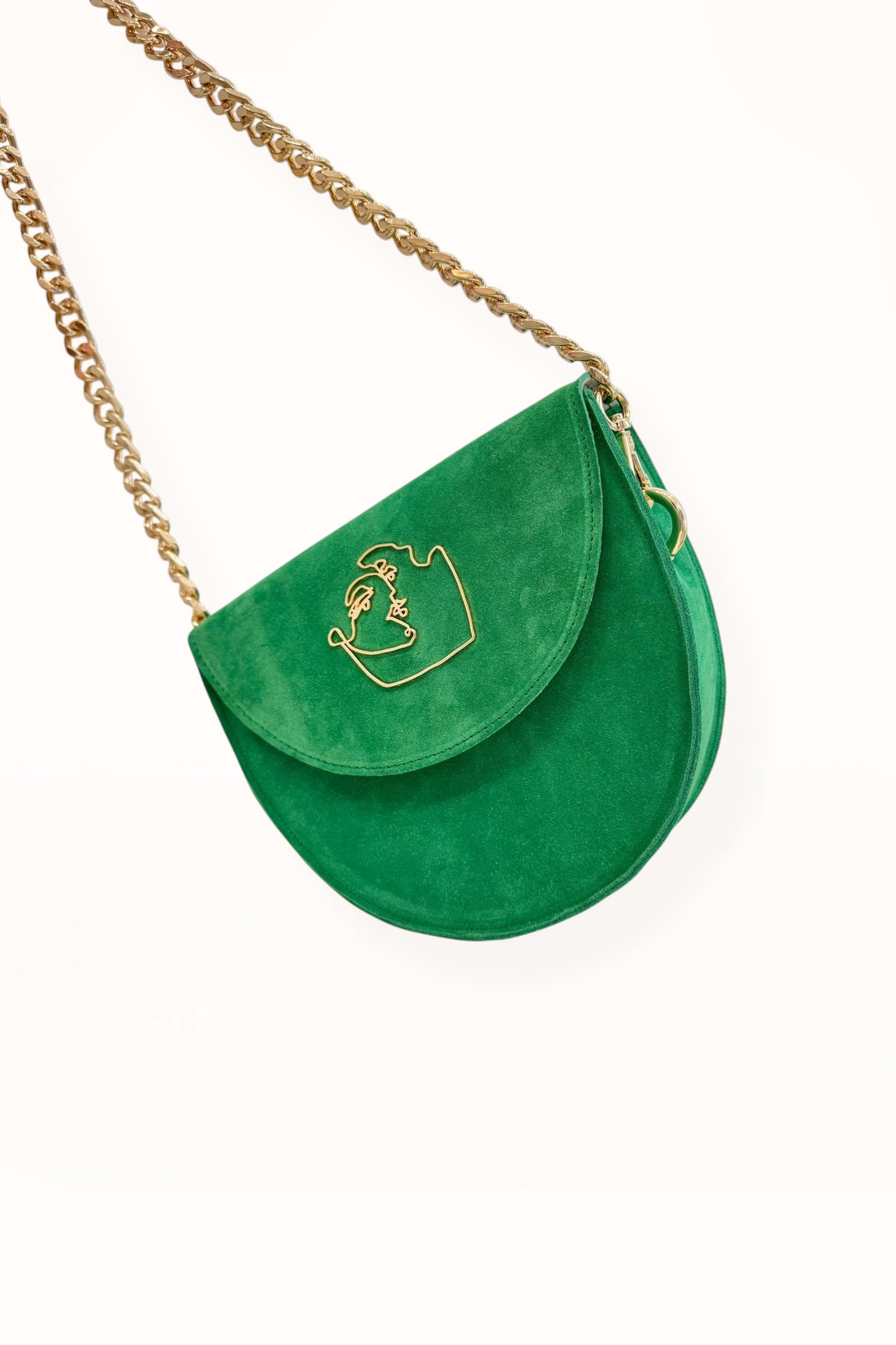 DORIS BAG - KELLY GREEN SUEDE LEATHER