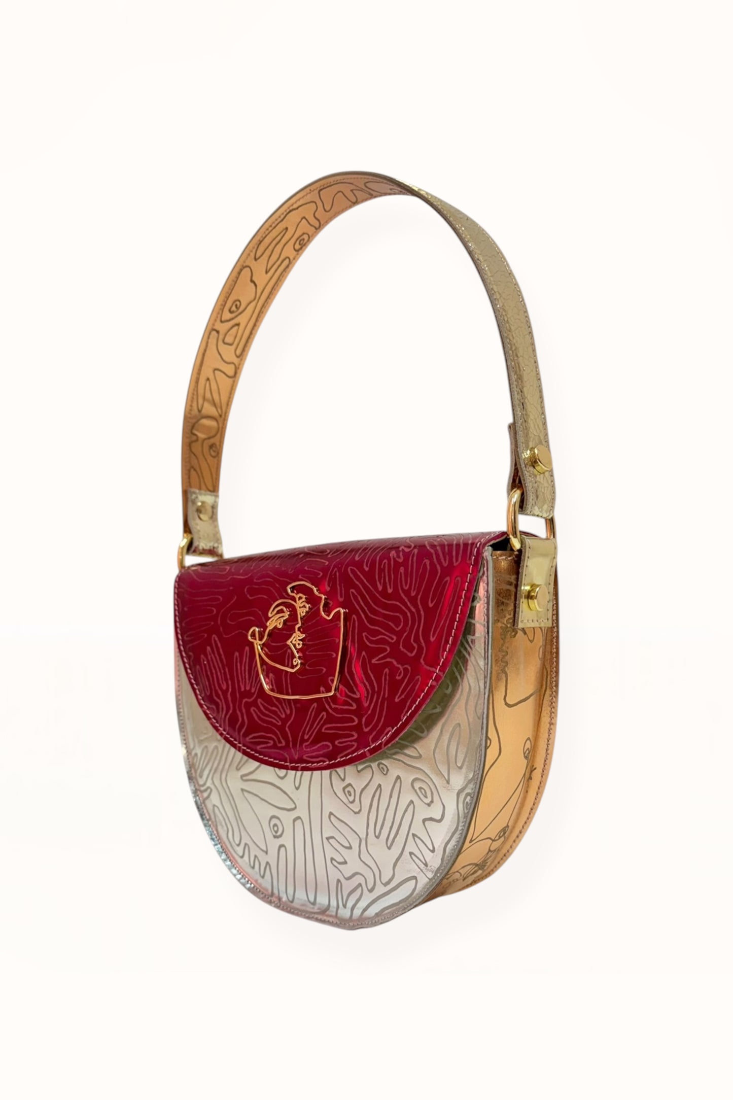 DEMI BAG - METALLIC COLOR BLOCK #1 LEATHER