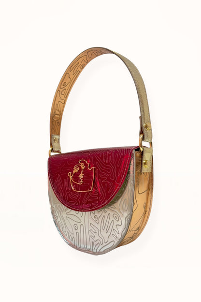 DEMI BAG - METALLIC COLOR BLOCK #1 LEATHER