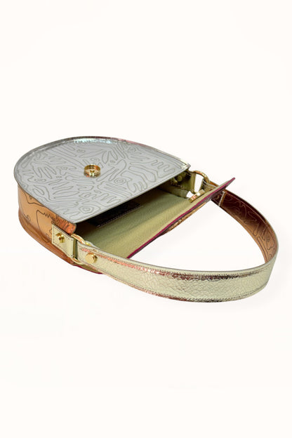 DEMI BAG - METALLIC COLOR BLOCK #1 LEATHER