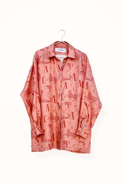 Special Pre-Order |  BUTTON DOWN SHIRT  |  “MYTHOLOGY PRINT” - TERRACOTTA