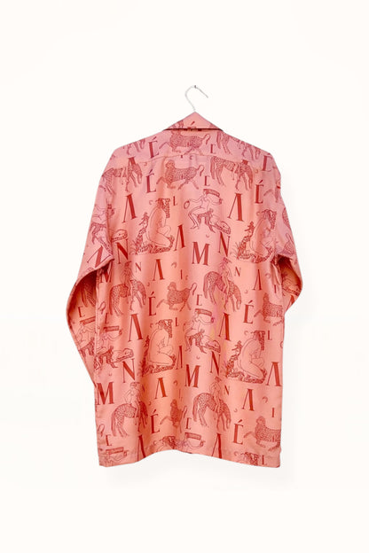 Special Pre-Order |  BUTTON DOWN SHIRT  |  “MYTHOLOGY PRINT” - TERRACOTTA