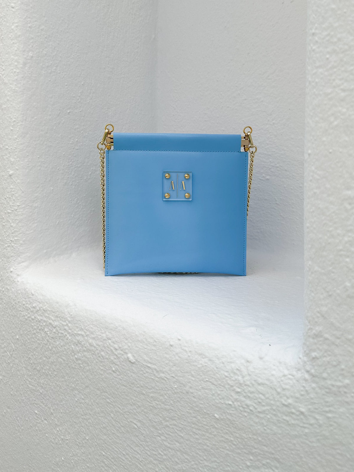 Sample Sale - MARLENE “S” CLUTCH | SKY BLUE SMOOTH LEATHER