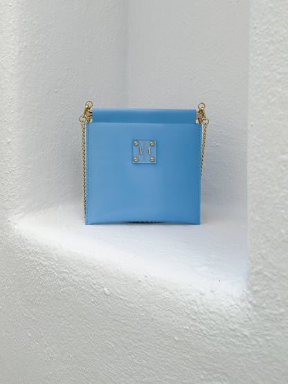 Sample Sale - MARLENE “S” CLUTCH | SKY BLUE SMOOTH LEATHER