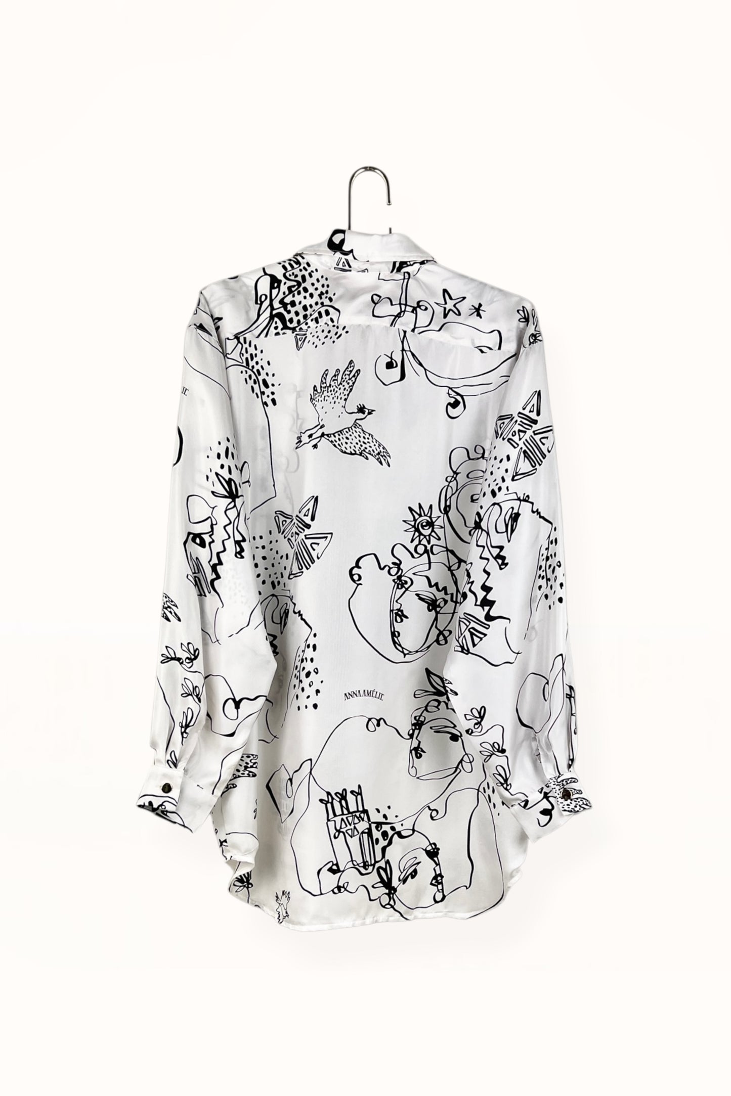 Special Pre-Order |  BUTTON DOWN SHIRT  |  “PIGEON HOUSE PRINT” - WHITE