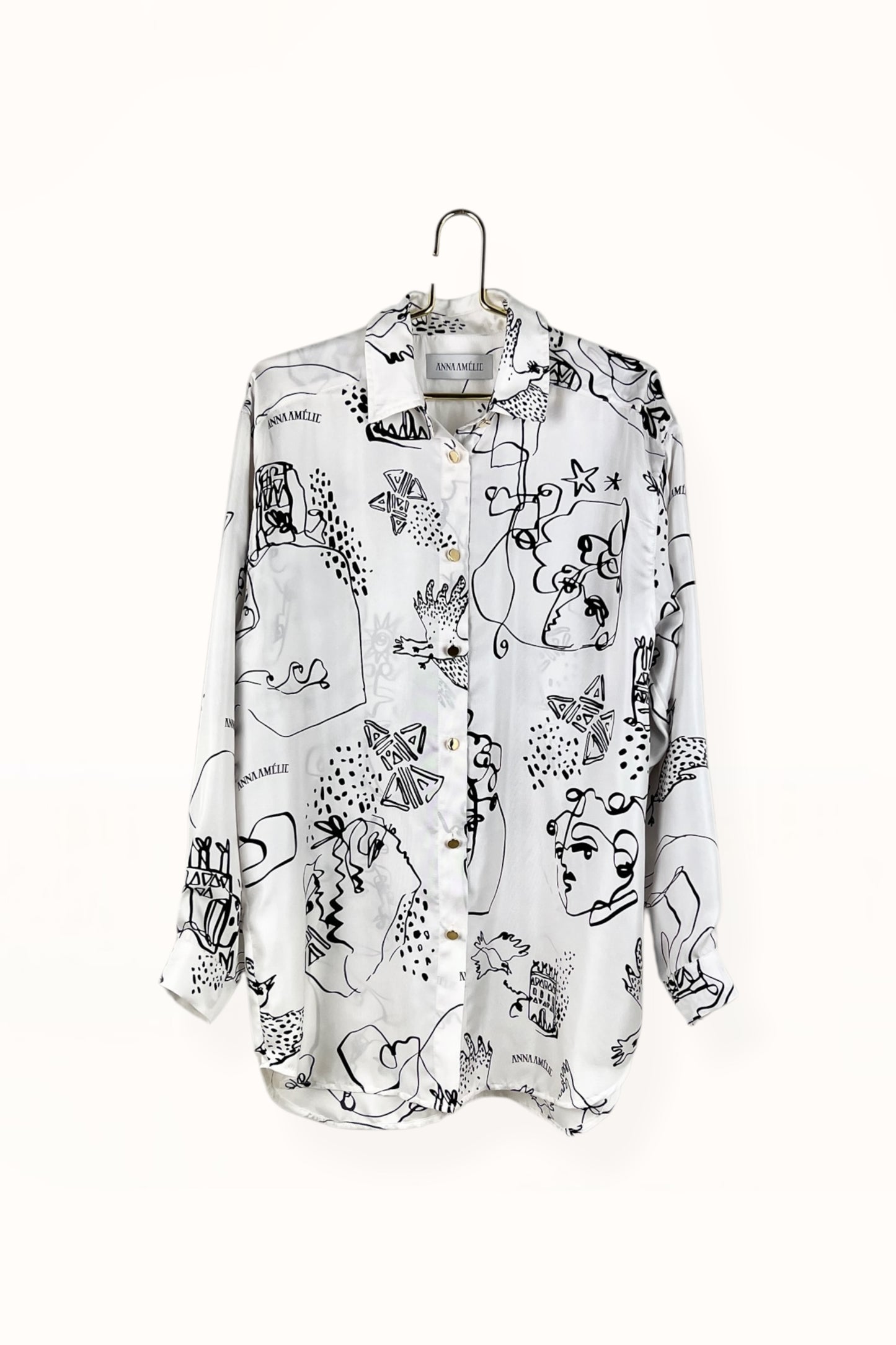 Special Pre-Order |  BUTTON DOWN SHIRT  |  “PIGEON HOUSE PRINT” - WHITE