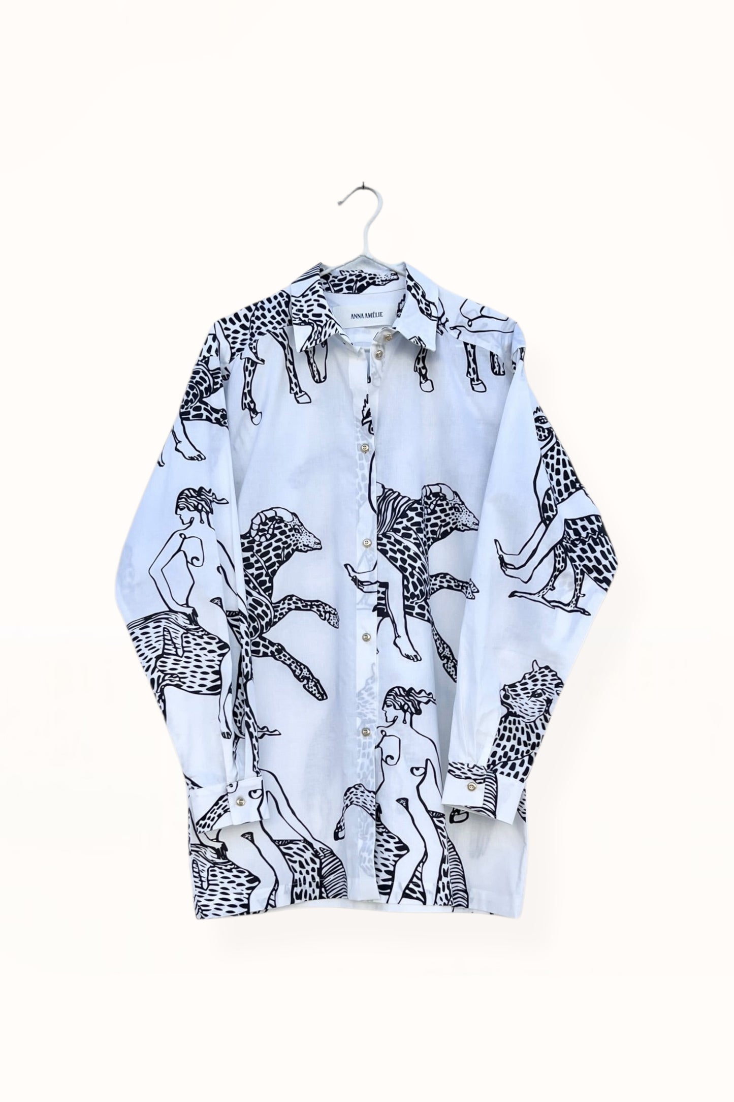 Special Pre-Order |  BUTTON DOWN SHIRT  |  “MYTHOLOGY PRINT” - BLACK & WHITE