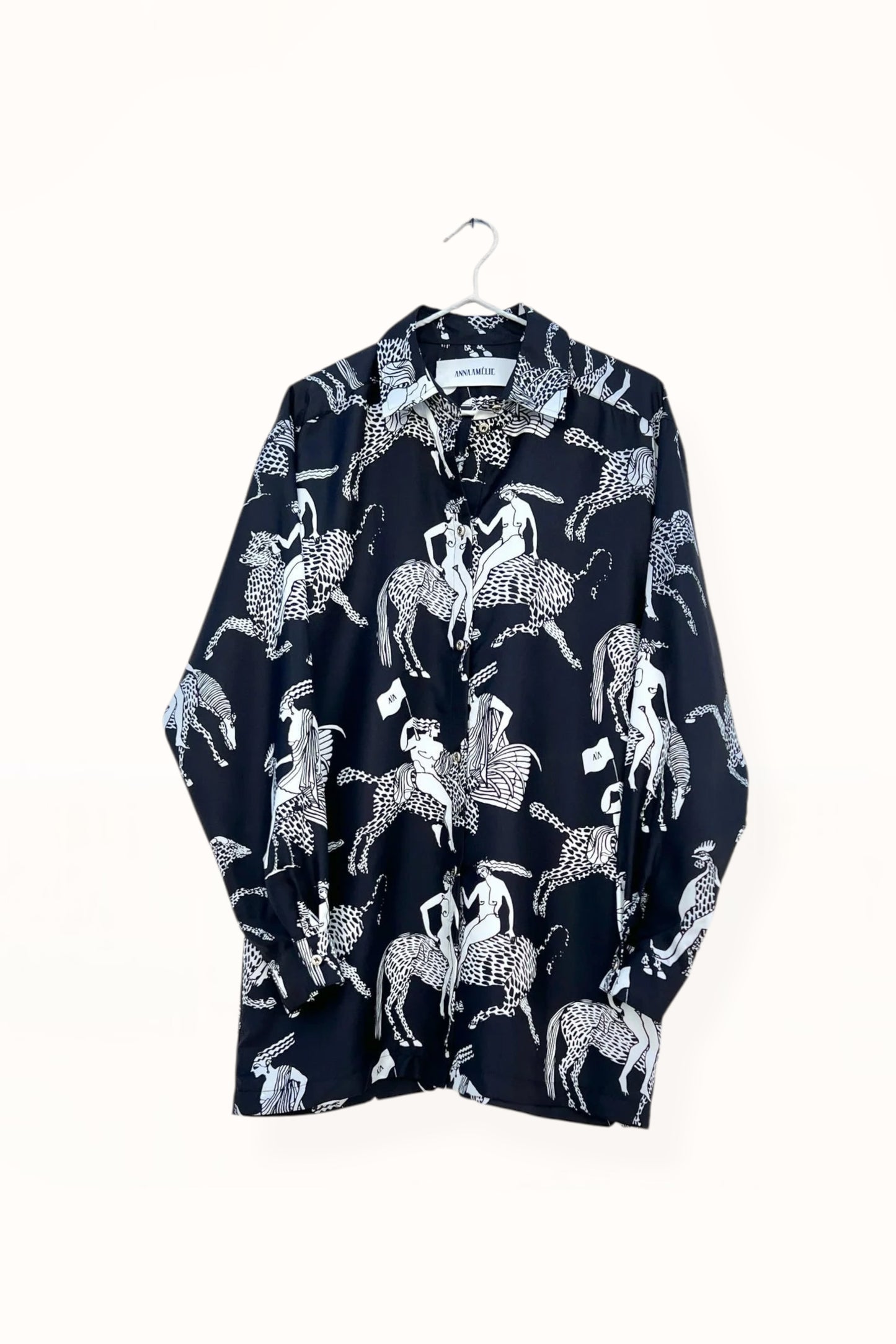 Special Pre-Order |  BUTTON DOWN SHIRT  |  “MYTHOLOGY PRINT” - BLACK