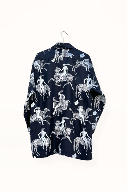 Special Pre-Order |  BUTTON DOWN SHIRT  |  “MYTHOLOGY PRINT” - BLACK
