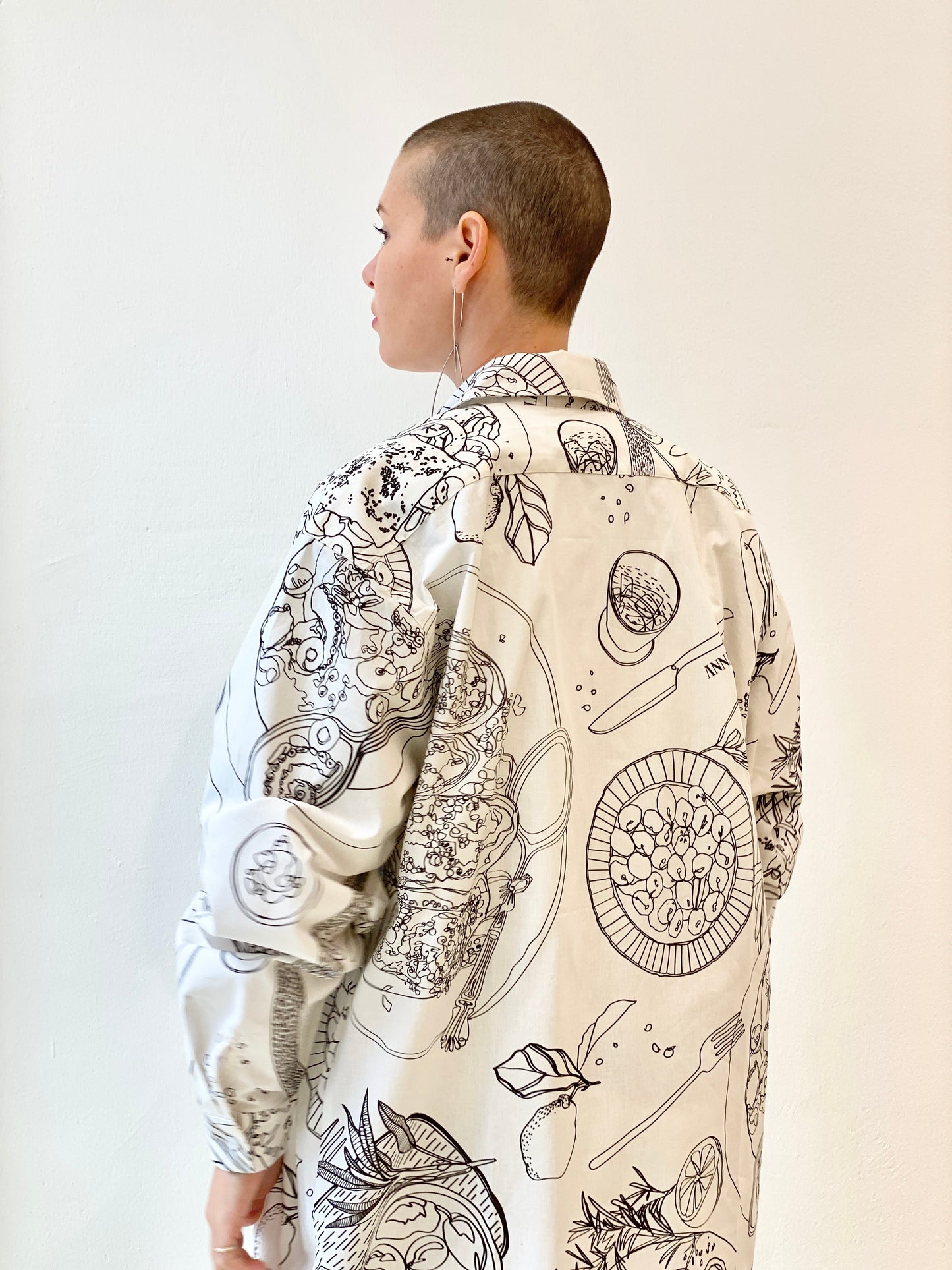 Special Pre-Order |  BUTTON DOWN SHIRT  |  “TAVERN PRINT” - WHITE