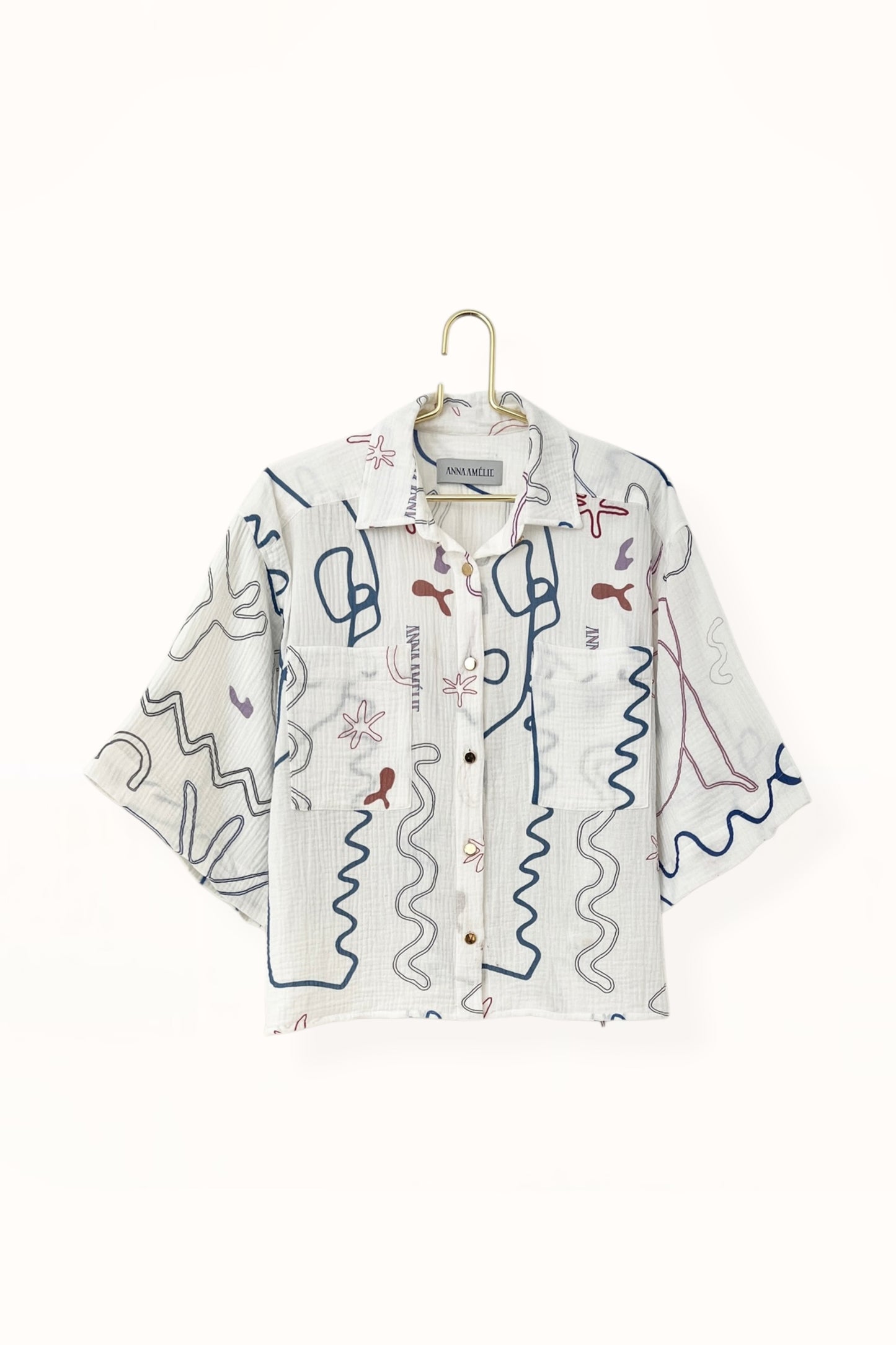 Special Pre-Order | SHORT SLEEVE SHIRT  |  “FACES PRINT” - WHITE