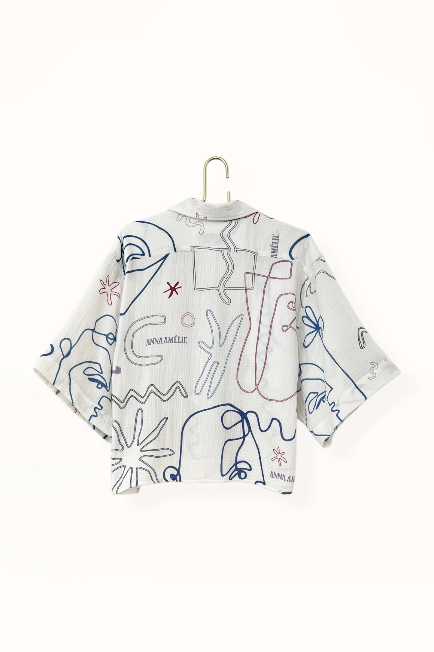 Special Pre-Order | SHORT SLEEVE SHIRT  |  “FACES PRINT” - WHITE