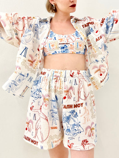 Special Pre-Order |  FLOWY SHORTS | “ÉROTAS MOTIF PRINT”