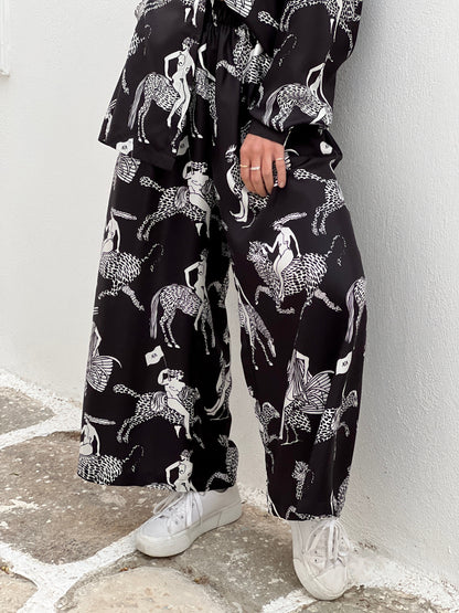 Sample Sale - ORMOS PANTS - MYTHOLOGY PRINT | BLACK