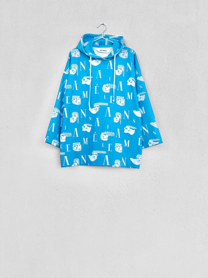 Sample Sale - MYKONOS HOODIE - LOGO HEADS PRINT | LIGHT BLUE