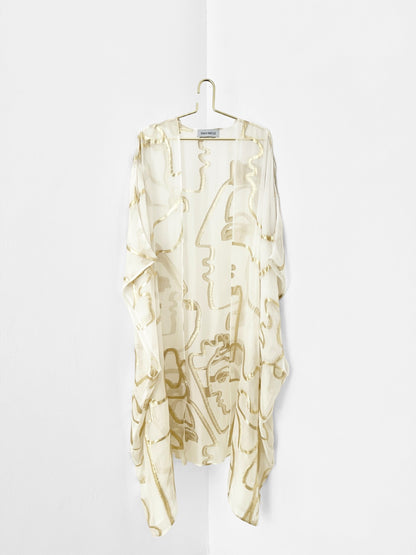 DRYMALIA SILK CAFTAN - GOLD LAMÉ