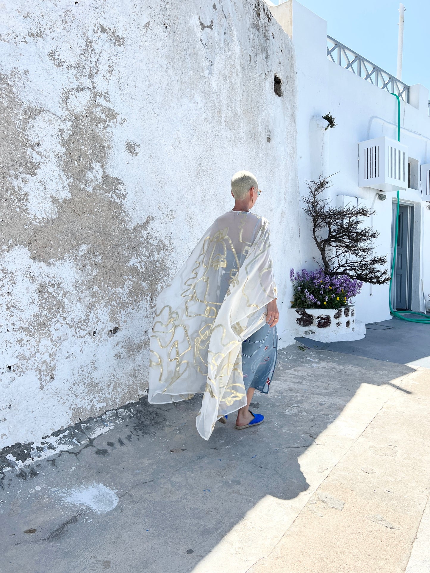 DRYMALIA SILK CAFTAN - GOLD LAMÉ