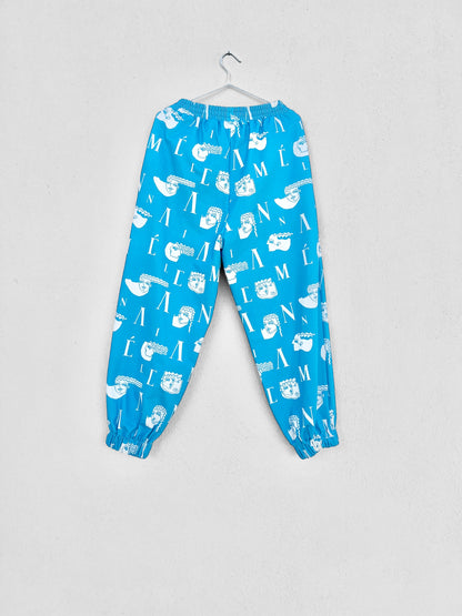 Sample Sale - ATHENS JOGGER - LOGO HEADS PRINT | LIGHT BLUE