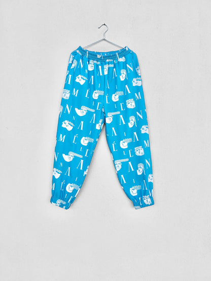 Sample Sale - ATHENS JOGGER - LOGO HEADS PRINT | LIGHT BLUE