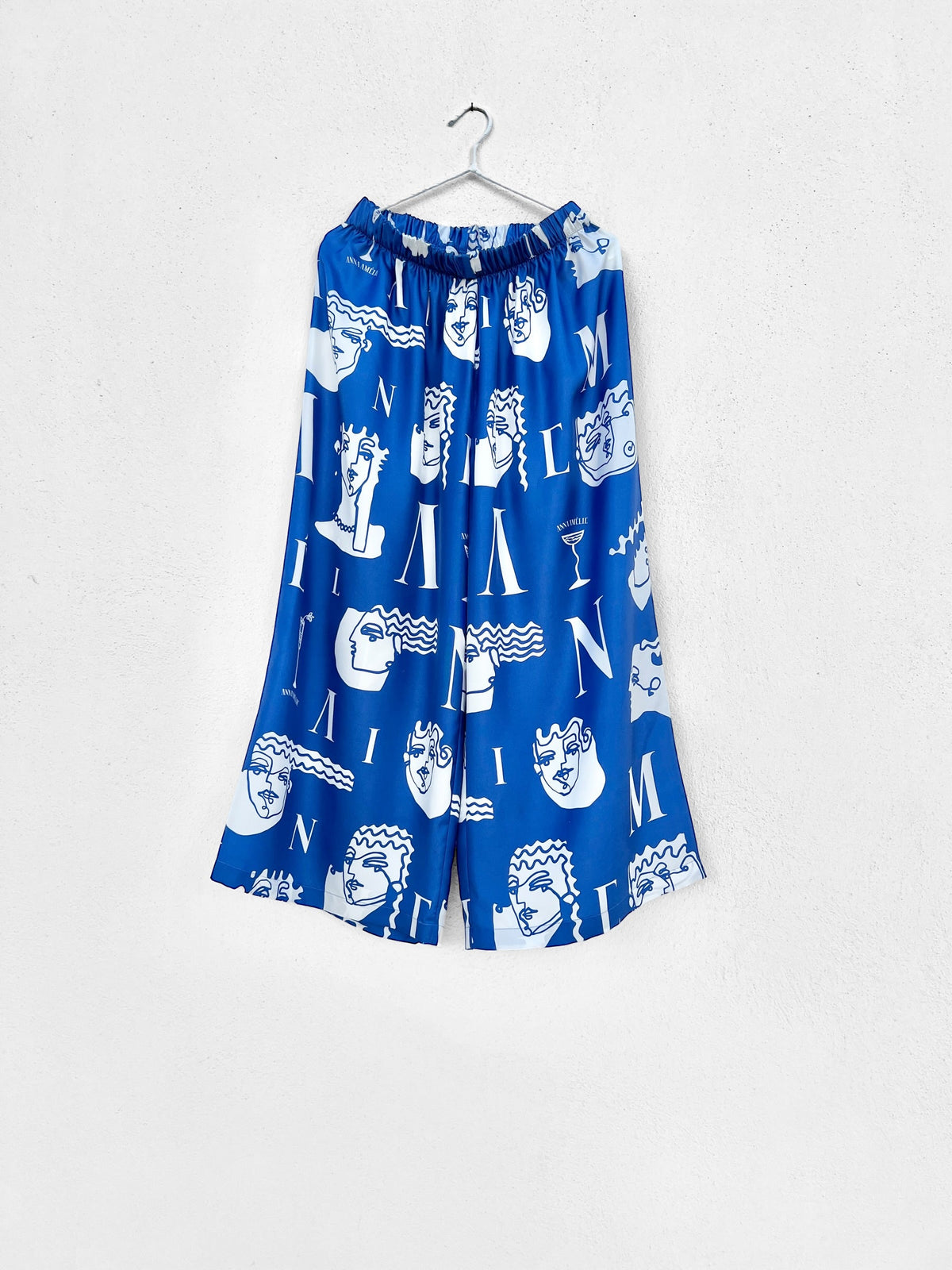 Sample Sale -  ORMOS PANTS - HEADS LOGO PRINT | GREEK BLUE