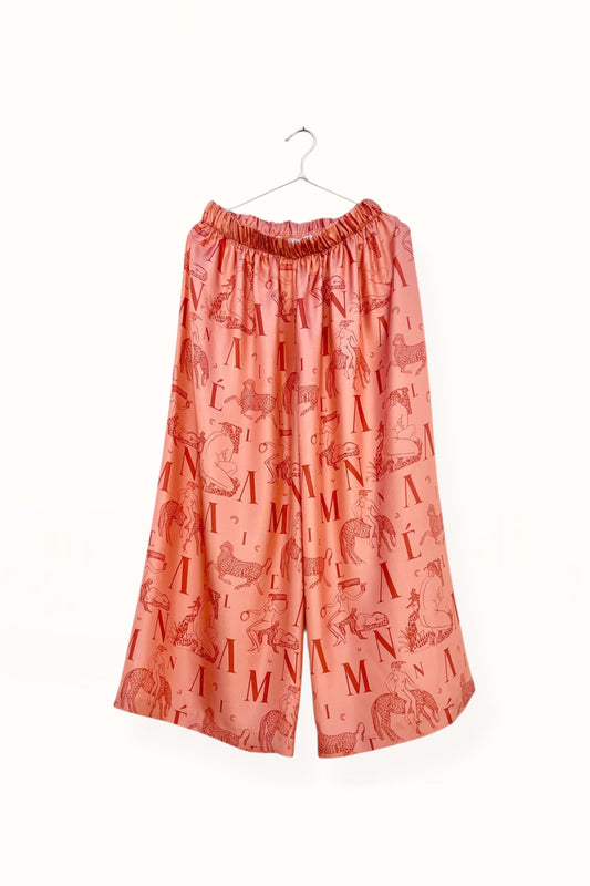 Special Pre-Order |  ELASTICATED WAIST PANTS  | “MYTHOLOGY PRINT” - TERRACOTTA